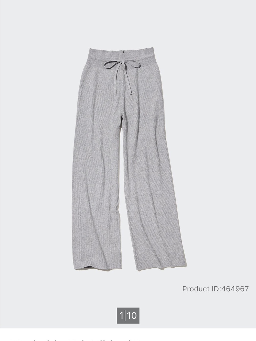 UNIQLO WASHABLE KNITTED RIBBED PANTS SZ M